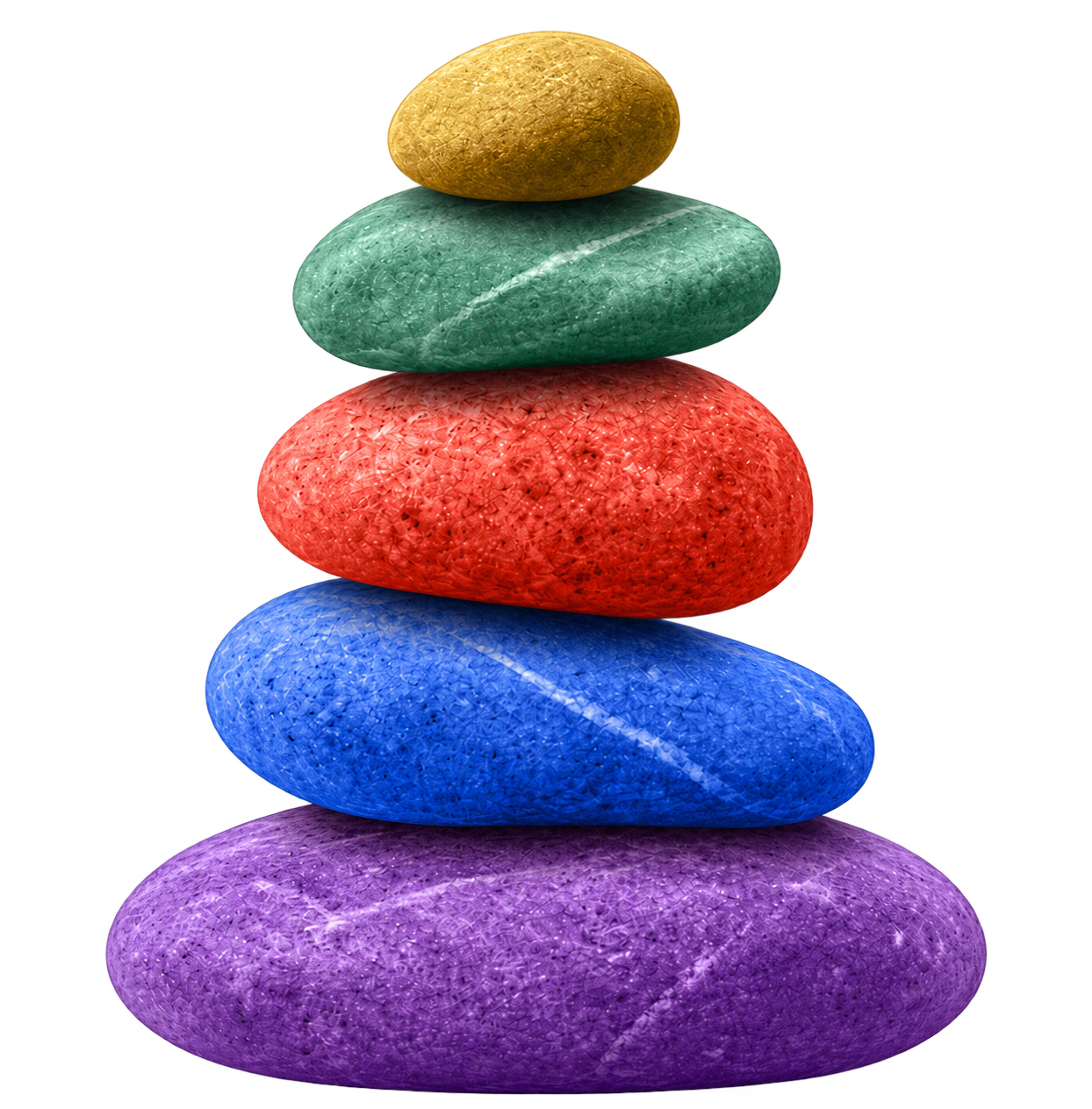 Your Cairn: a stack of five colourful stones